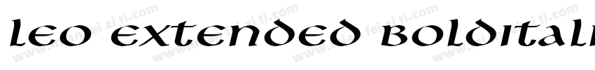 Leo Extended BoldItalic字体转换